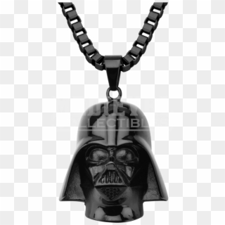 Darth Vader Black Mask Pendant With Chain - Necklace Clipart