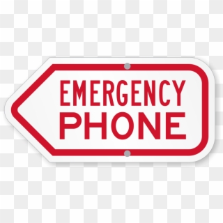 Emergency Phone Sign - Emergency List Clipart