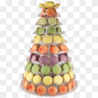 A Clear Plastic 10 Layer Tower Holding Up To 96 Macarons, - Macaroon Clipart