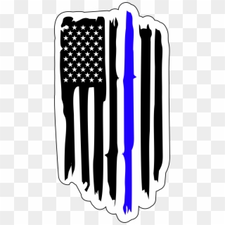 American Flag Police Badge Clipart