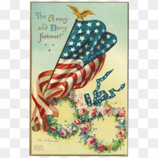 Vintage Embossed 1908 Postcard By Ellen Clapsaddle - Memorial Day Meme Vintage Clipart