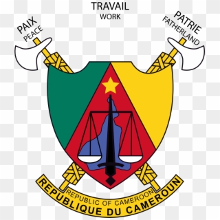 The Banner At The Bottom Gives The Name Of The Nation - Cameroon Emblem Clipart