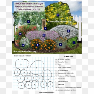 Easy Garden Design To Help Native Pollinators - Bee Garden Plants Clipart