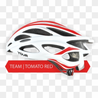 Your Helmets Team White 00 Left Tomato Red - Bicycle Helmet Clipart