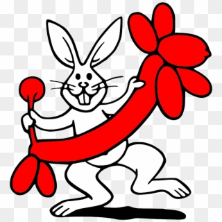 Clipart Bunny Balloon Red - Cartoon - Png Download