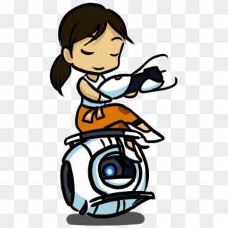 Wheatley And Chell - Portal 2 Chell Clipart