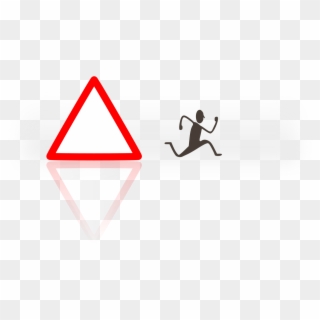 Warning Run Away - Triangle Clipart