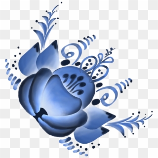 Scrap De Flores Azules - Flores Azul Rey Para Invitaciones Clipart
