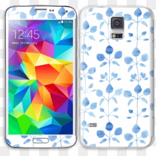 Flores Azules - Samsung Galaxy S5 Mini Png Clipart