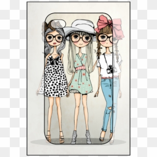 Three Sisters Cute Cartoon Clipart