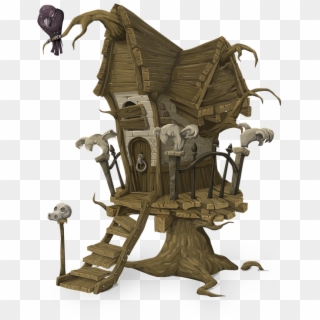 Tree House Home Building Architecture Spooky - Tree House Png Clipart