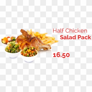 8443 - Half Chicken & Chips Clipart
