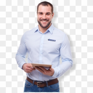 Salesman Shadow - Man With Tablet Png Clipart