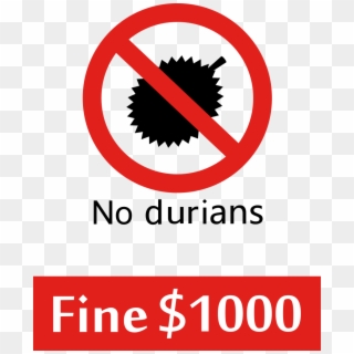 File - No Durians - Svg - Singapore Clipart