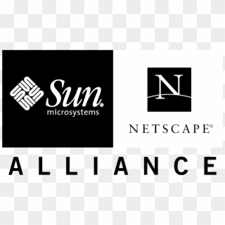Sun Netscape Alliance Logo Black And White - Graphic Design Clipart