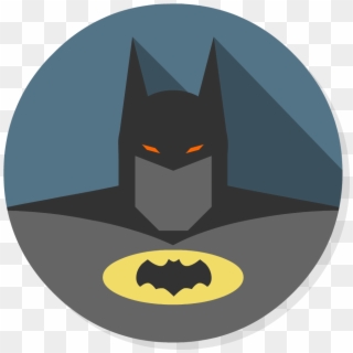 Batman Arkham Asylum Flat Icon - Batman Icon Clipart