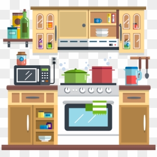 Kitchen Vector - Kitchen Of The House Clipart - Png Download