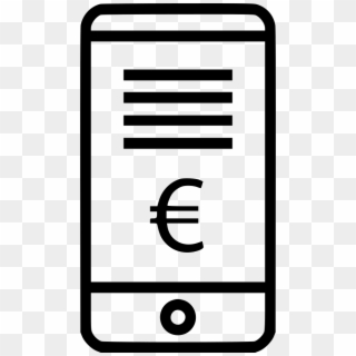 Euro Sign Wealth Cell Phone Call Comments - Phone Graph Icon Clipart