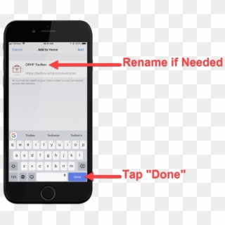 Choosing A Name For A Website Shortcut On Iphone - Iphone Clipart