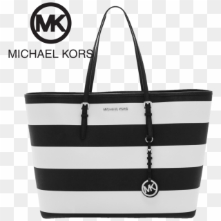 Michael Kors Jet Set Medium Saffiano Leather Top-zip - Michael Kors Striped Bag Black And White Clipart