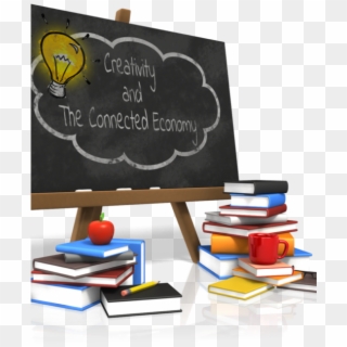 A Blackboard That Reads "creativity And The Connected - Education Retirement Clipart