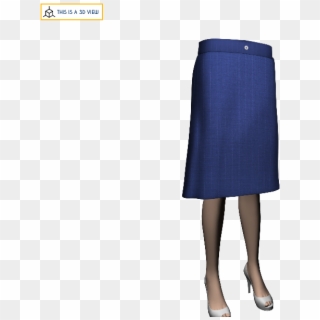 Bright Blue Stripes Skirt - A-line Clipart