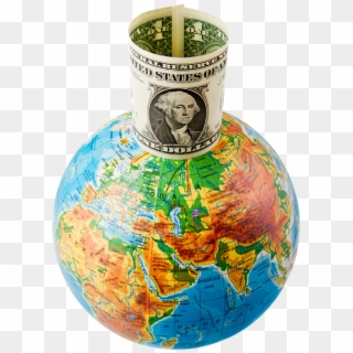 Globe With Dollar Png Image - Dollar Bill Clipart