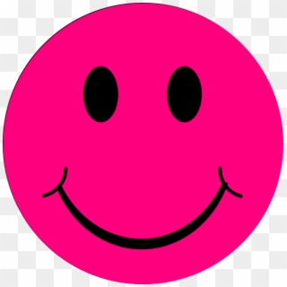 Pink Happy Face - Pink Smiley Face Clip Art - Png Download