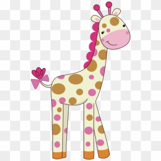 Pink Giraffe, Cute Giraffe, Giraffe Nails, Baby Girl - Baby Girl Clip Art Animals - Png Download