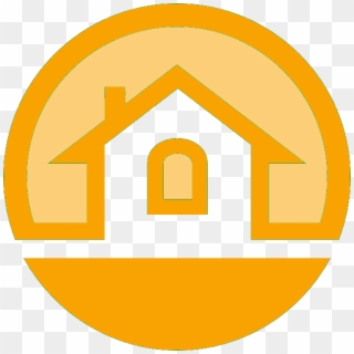 Orange Home Icons For Website - Logo De Casa Png Clipart