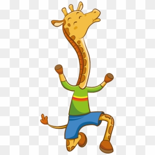 Clipart Cartoon Giraffe Png - Dibujos Animados Pintados Transparent Png
