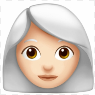 White Hair Woman Emoji - Emoji Girl With White Hair Clipart