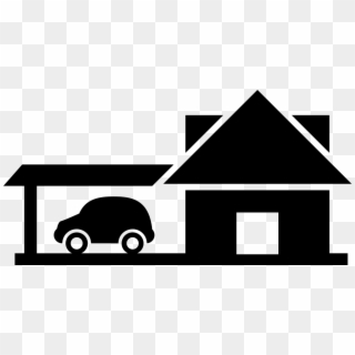 Png File Svg - House And Car Icon Png Clipart