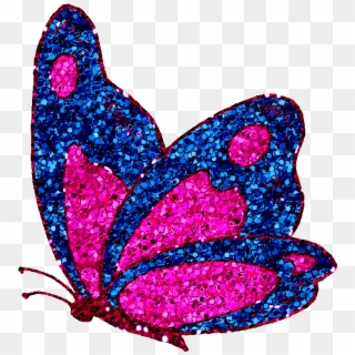 Coral Butterfly Png Graphic Royalty Free Stock - Butterfly Glitter Png Clipart