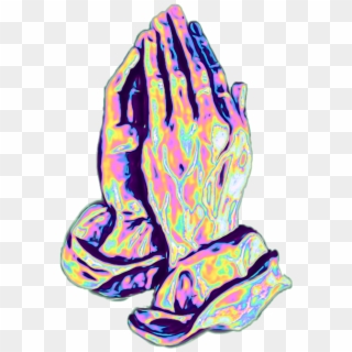 Hands Prayer Hand Praying Hologram Holographic Holo Clipart