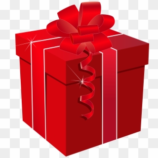 Red Gift Box With Red Bow Png Clipart Image - Red Gift Box Png Transparent Png