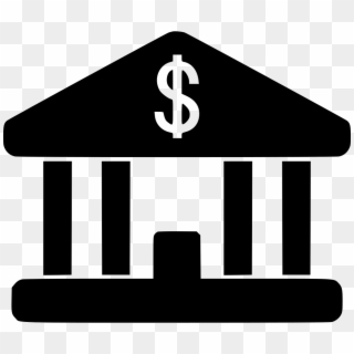 Clip Transparent Finance Cash Dollar Payment Bank Building - Bank Icon Png