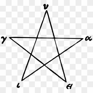 Another Example Of The Pythagorean “γιεια” Pentagram - Star Of David Vs Pentagon Clipart