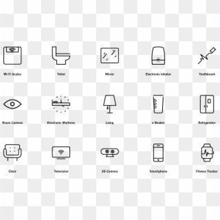 Home Icons Room - Smart Home Device Icon Clipart