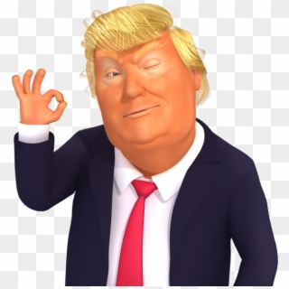 #trumpstickers Okey Trump 3d Caricature Emoji - Cartoon Clipart