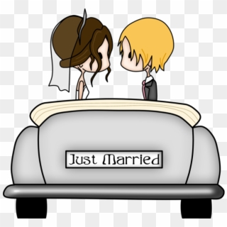 Just Married Cute - Just Married Car Png Clipart