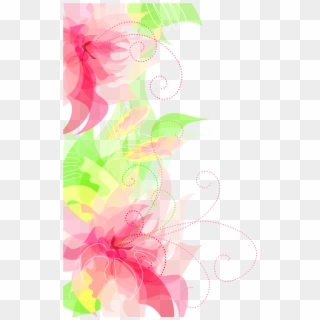 Cute Floral Decoration Transparent Png Clipart - Background Floral Pink Png