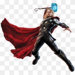 Thor Fighting With His Hammer - Transparent Thor Png Clipart