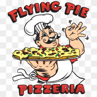 Cartoon Pie Png - Flying Pie Pizza Logo Clipart