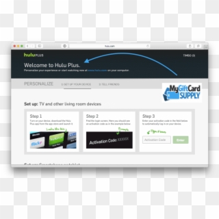Redeem Hulu Gift Card Step - Utility Software Clipart