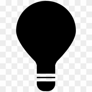 Turned Off Lightbulb Comments - Hot Air Balloon Vector Black Clipart