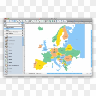 Map Software - Gray Map Of Europe Clipart