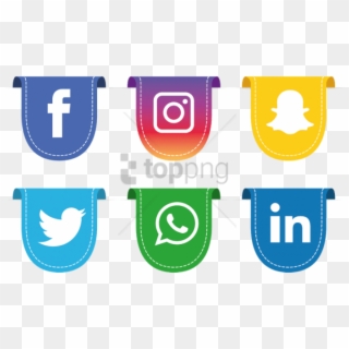 Free Png Social Media Icons Set, Social, Media, Icon - Social Media Logo Transparent Background Clipart