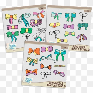 Doodle Bows, 9 In - Cartoon Clipart