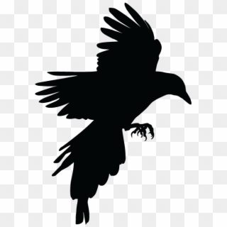 This Black And White Icon Of A Magpie In Flight Was - Eagle Clipart